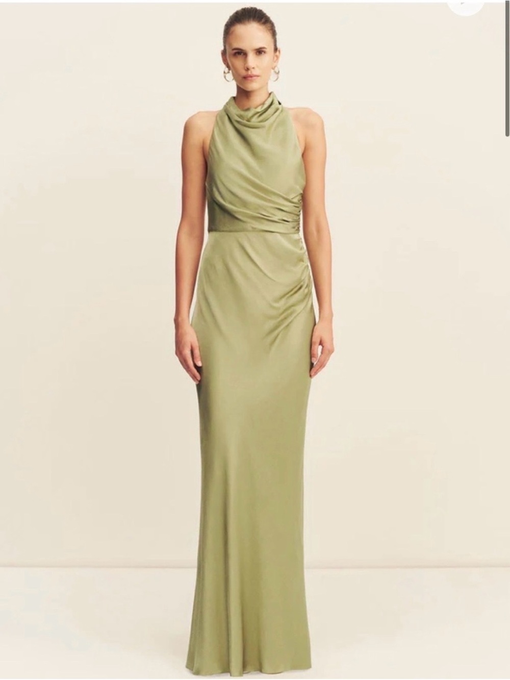 NWT - Shona Joy La Luna High Neck Gathered Maxi Dress